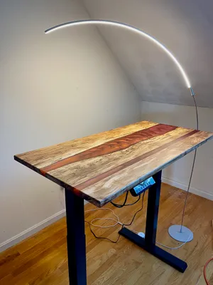 Desk, Spalted Maple and dragon's breath epoxy